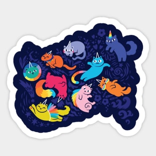 Cats and unicorns Sticker